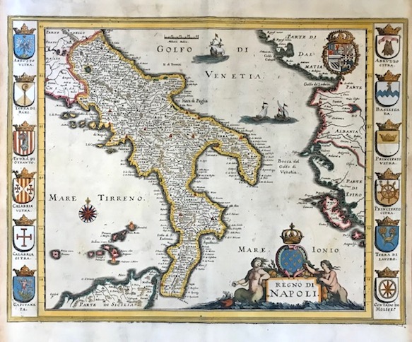 Merian Matthà¤us (1593-1650) Regno di Napoli 1640 Francoforte